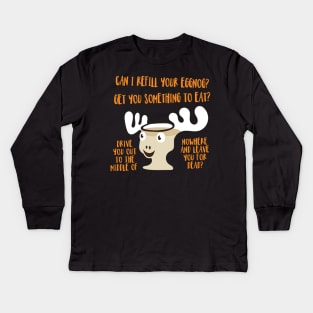 'Can I Refill Your Eggnog?' Cool Christmas Lampoon Kids Long Sleeve T-Shirt